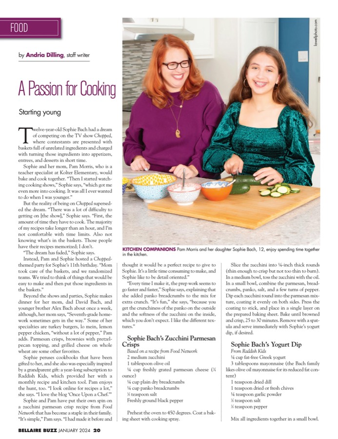 A Passion for Cooking tearsheet, Bellaire Buzz