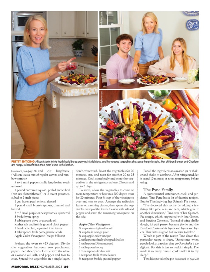 Thanksgiving Specials tearsheet, Memorial Buzz